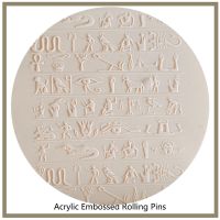 Ancient Egyptian Symbols Prints Laser Engraved Clay Embossed Rolling Pin Tube  Art Project Tools Bread  Cake Cookie Accessories