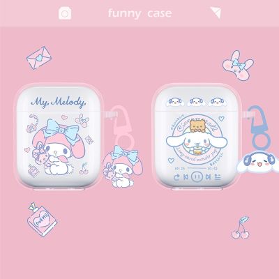 Kawaii Sanrio Cinnamoroll My Melody Cartoon Airpods Pro Bluetooth Earphone Transparent Protective Case Anti-Fall Festival Gift