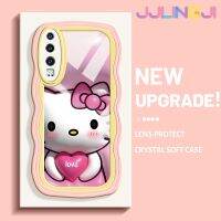 Jjlingji เคสสำหรับ Huawei P30 P30 Pro P30 Lite เคส3D การ์ตูนน่ารักเฮลโลคิตตี้ดีไซน์ใหม่ขอบคลื่นนุ่มเคสมือถือกันกระแทกแบบใสที่สร้างสรรค์เคสโปร่งใสลายกล้องถ่ายรูปซิลิกาเจลป้องกัน