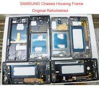 OEM Asli Diperbaharui Bingkai Tengah Samsung Galaxy S21 Ultra Penggantian Perumahan อะไหล่ซ่อมแผ่นฝาจอแอลซีดี