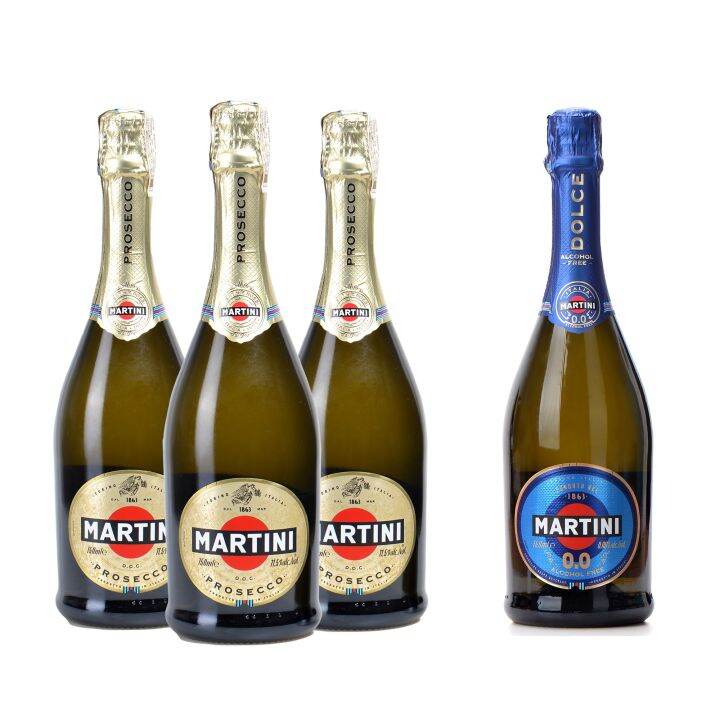 MARTINI Prosecco Sparkling Wine 750ml and MARTINI Dolce 0.0 Sparkling