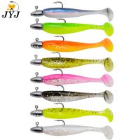 5 pieces a bag 5cm Ttail soft fishing bait lure matched with 2g jig head hook for rooting fishing lure bait