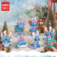 MINISO Lilo &amp; Stitch Series Bunny Winter Story Blind ของเล่นเด็กตกแต่งอะนิเมะอุปกรณ์ต่อพ่วง Christmas Gift