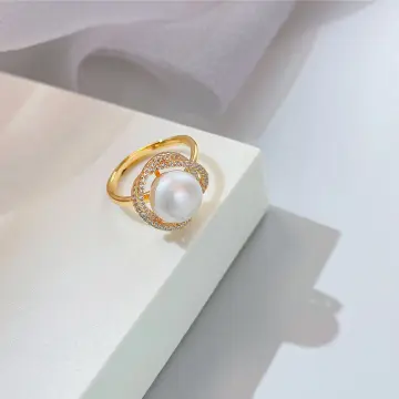 Gold pearl clearance ring price