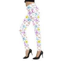 【CW】 INITIALDREAM 2021 New Cartoon Graffiti Printed Leggings Elasticity Pants Workout Leggins Female