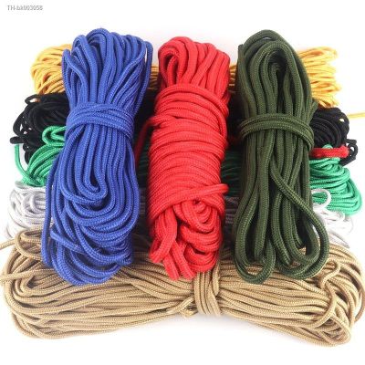 ▤☞ 10 50m Φ4mm 9mm Colorful Nylon Braided Rope Home Playground Safety Net Cord Sunshade Nets Fixing String Tent Rope