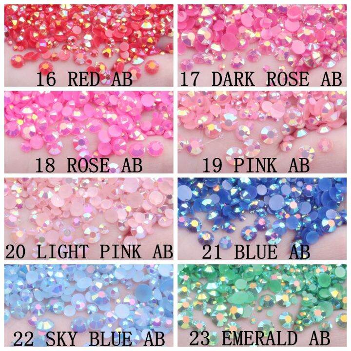 เรซิ่น-rhinestones-emerald-ab-5001000pcs-2-6mm-รอบ-flatback-non-hot-fix-เพชร-appliques-สำหรับหัตถกรรมผ้าชุดแต่งงาน