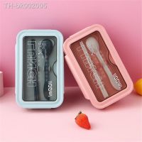 ✿ 1100ml Portable Lunch Box Children Student Bento Box With Chopsticks Spoons Leakproof Microwavable Food Storage Container