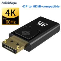 Display Port to HDMI-Compatible Adapter 4K Male to Female DP to HDMI-Compatible Converter Video Audio Cable For PC HDTV Laptop