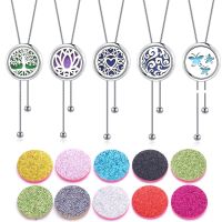 Fashion Aromatherapy Necklace Diffuser Pendant Locket Adjustable Sweater Chain Perfume Oils Jewelry