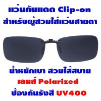 แว่นกันแดด Clip on เลนส์ Polarized เลนส์สีเทาดำ