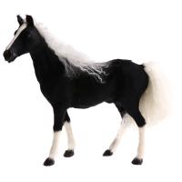 ☜△ Lifelike Simulation Plush Stuffed Horse Animals Model Figure Plush Figures Soft Toy Home Decoration Black