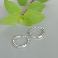 12 mm silver hoops | Silver hoop earrings | Silver jewelry | Minimalist hoops | Everyday ear hoops | Silver ear hoops | E925