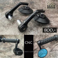 กระจกปลายแฮนทรงกลม CNC สีดำ เหมาะสำหรับมอเตอร์ไซค์สไตล์ วินเทจ คลาสสิค คาเฟ่ เรโทร บอบเบอร์ HD อื่นๆ