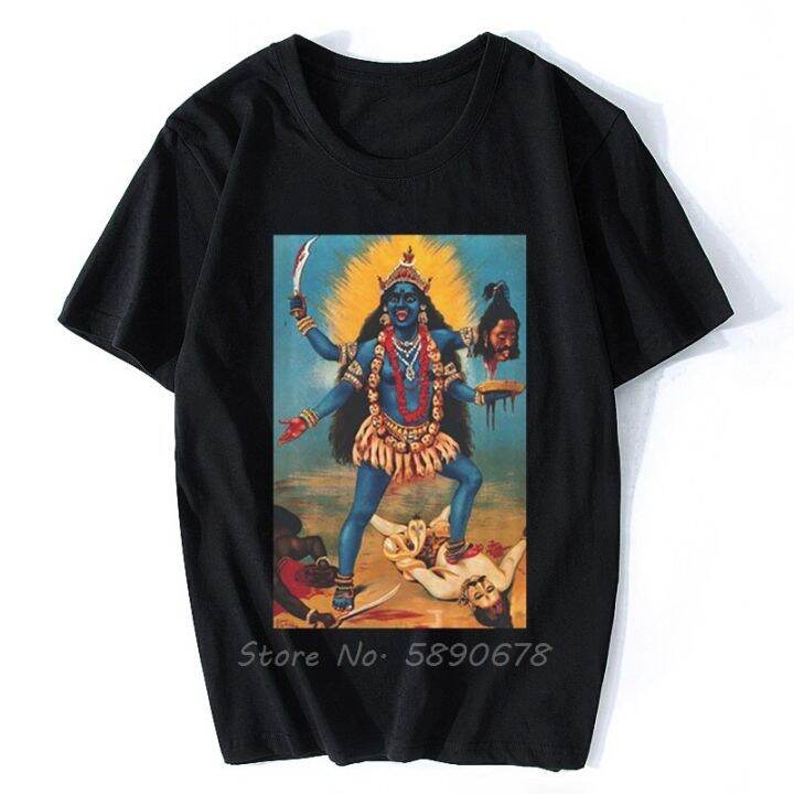 kali-hindu-เสื้อยืดผ้าฝ้ายพิมพ์ลาย-kali-krishna-hindu-india-buddha-god-สําหรับผู้ชาย-b8ps