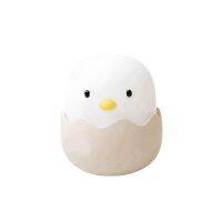 Eggshell Chicken Night Light Bedroom Charging Pat Silicone Lamp Cartoon Chicken Bedside Sleeping Emotion Lamp