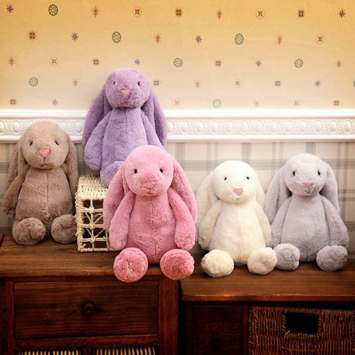 plumfou-ปลอบโยน-30cm-การ์ตูน-สีชมพู-อาย-ตุ๊กตากระต่าย-ตุ๊กตากระต่ายบอนนี่-ตุ๊กตาสัตว์-ตุ๊กตากระต่ายหูยาว-ตุ๊กตากระต่าย