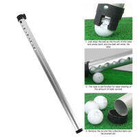 Golf Ball Retriever Tube อลูมิเนียมอัลลอยด์สำหรับ 23PCS Balls Snap On No More Bending Over Golf Ball Picker for Outdoor