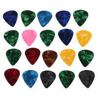 20pcs Electric Acoustic Bass Celluloid Guitar Picks Marbled Assorted