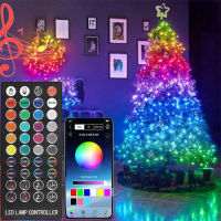 RGB Bluetooth App Control Lights Smart Copper Wire LED String Fairy Light Holiday Christmas String Light Garland Home De