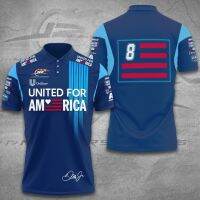 JR motorsport F1 racing USA full print 3D clothing POLO shirt-cobalt