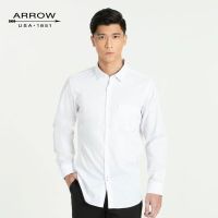 ARROW EASY CARE SHIRT -ดูแลรักษาง่าย สวมใส่สบาย- เสื้อเชิ้ตทำงานแขนยาว สีขาว ทรง SLIM FIT  รหัส AN758