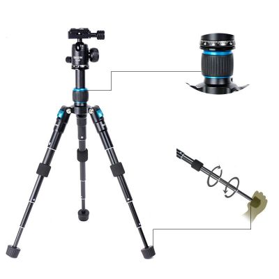 อะลูมินัมอัลลอยขาตั้งกล้องเล็กๆสำหรับกล้อง SLR ตัวกล้องออกอากาศโดยตรงขาตั้งกล้องขาตั้งกล้องแบบสามขาสำหรับตั้งโต๊ะแบบพกพา