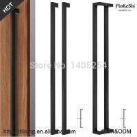 Glass door luxury handle wooden door black color stainless steel door hardware long handles 1800mm Door Hardware