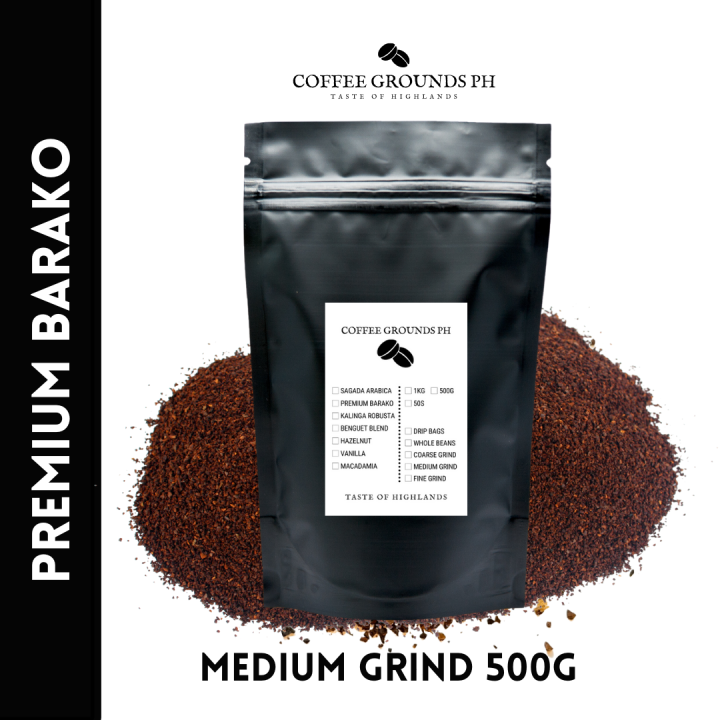 Premium Barako Medium Ground Coffee 500g by Coffee Grounds PH Lazada PH