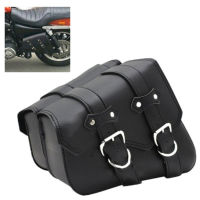 【 Stock】Motorcycle ด้านข้างกระเป๋าสะพายแขนกันน้ำ Saddlebag สวิงอาร์มมอเตอร์ไซค์กระเป๋าสำหรับ Softail รุ่นสำหรับกีฬา Glide สำหรับ Street 750สำหรับ Rebel 500