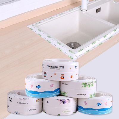 Kitchen Sink Side Waterproof Seal Paste Oil-proof Tape Pool Anti-mildew Paste Bathroom Toilet Paste Beauty Seam Tape3.2M × 3.8Cm Adhesives  Tape