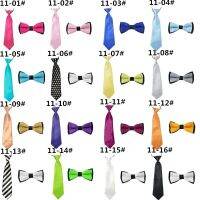 2pcs Ties Clip-on Pre-Tied Striped Dot NEW Girls Adjustable Bow Tie NeckTie Adjustable Elastic Boys Solid Kids Children Boys Clothing