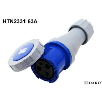 Power Plug (เพาเวอร์ปลั๊ก) HTN2331 (63A) &amp; HTN2431 (125A) 3Pin กันน้ำ IP67 ยี้ห้อ Dako ปลั๊กโรงงาน ปลั๊กอุตสาหกรรม