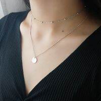 【Worth-Buy】 Gift Pop SSTEEL เงินสเตอร์ลิงสร้อยคอจี้ลูกปัด Chain Layered Choker Cadenas De Plata 925 Mujer Bijoux Femme เครื่องประดับ