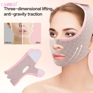 Breathable Compression Chin Bandage - V Shaped Face Mask Double Chin Strap,  V Line Lifting Face Belt Chin Strap For Women Men, Double Chin Face  Slimming Strap Reducer Belts, Face Lifting Bandage 