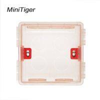 Minitiger กล่องติดตั้งโปร่งใสปรับระดับได้86มม. * 83มม. * 50มม. เทปคาสเซ็ตภายในสำหรับ86ชนิด WIFI สวิตช์สัมผัสและซ็อกเก็ต USB