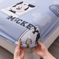 Spot parcel post Cartoon Brushed Fitted Sheet Duvet Cover Single-Piece All-Inclusive Non-Slip Bed Sheet Three-Piece Set Mattress Cover Dust Cover