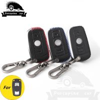 gthrrftdb Leather 3 Buttons Remote Smart Car Key Case Cover Protector for BMW E90 E60 E70 E87 3 5 6 Series M3 M5 X1 X5 X6 Z4