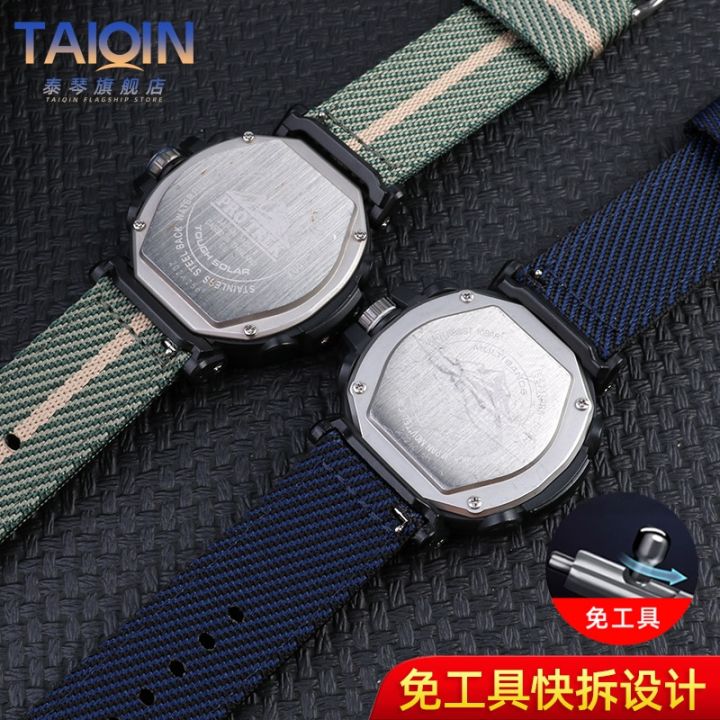 suitable-for-casio-protrek-series-prg-600yb-650-prw-6600y-nylon-watch-strap-24mm