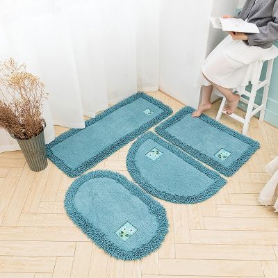 （A SHACK） เสื่อห้องน้ำกันลื่นดูดซับง่าย Solidcarpettrectangle พรมปูพื้น Ovalsemiclebath Mats