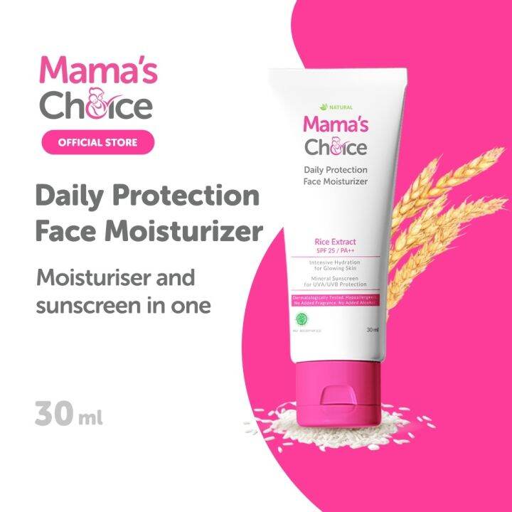Mama's Choice Daily Protection Face Moisturizer Sunscreen SPF 20 Safe