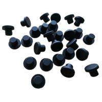 【CW】 5/10/20PCS Blak Round Silicone Rubber Blanking End Cap Inserts Plug Stopper 2.6mm-14mm