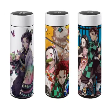 Demon Slayer Stainless Steel Thermos: Japanese Anime Cup with Mug Cover