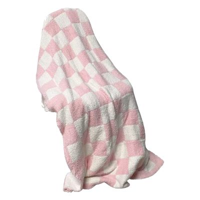 1 Pcs Throw Blankets Checkered Fuzzy Blanket Plaid Decorative Throw Blanket - Shaggy Fleece Blanket Fluffy Khaki