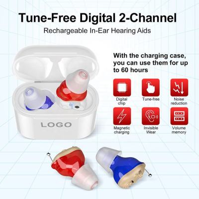 ZZOOI New best A Pair 10 Channel CIC Hearing Aid Rechargeable Ear Hearing Aids for The Elderly Audifonos Sound Amplifier for Deafness