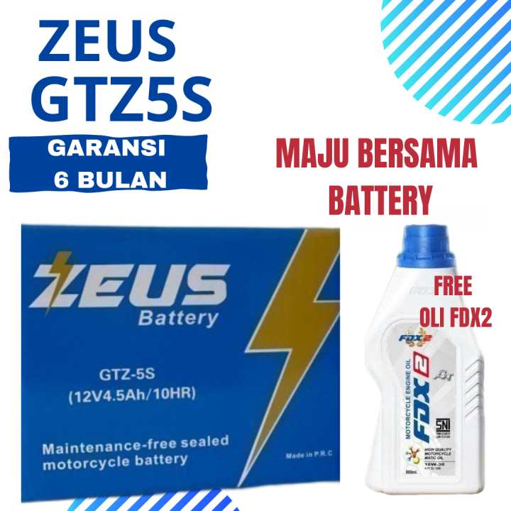 Aki Motor Honda Spacy GTZ5S Aki Gel Aki MF Aki Kering Zeus High Spec