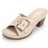 CEYANEAO Womens Mama Shoes Sandals Women 2021 New High Heel 7cm Heel Muller Sandals Metal Larger Sizes 42 For Women