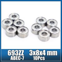 693ZZ Bearing 3*8*4 Mm 10Pcs ABEC-7 Miniature Engine 693 ZZ Ball Bearing 619/3ZZ R-830ZZ EMQ Motors Fans 693Z 693 Bearings Axles  Bearings Seals