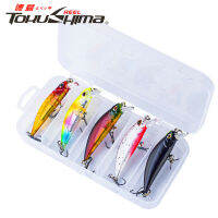 5กรัม/5เซนติเมตร5ชิ้น/กล่อง ABS Trolling ตกปลาล่อเลเซอร์ฮาร์ดเบสเทียมเหยื่อ3D ตาจม Minnow ล่อ