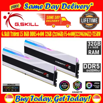 G.skill F5-7200J3445G16GX2-TZ5RK 32GB 2x16GB DDR5 7200Mhz Memory RAM Black